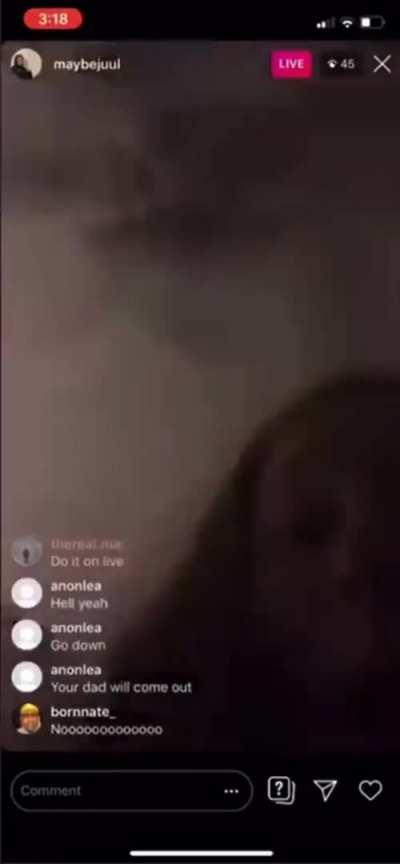 Her Friend Accidently Flipped the Camera... Live...