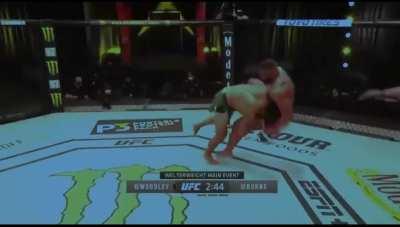 Woodley stares deeply into space...