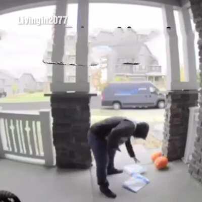 Bad day to deliver a package