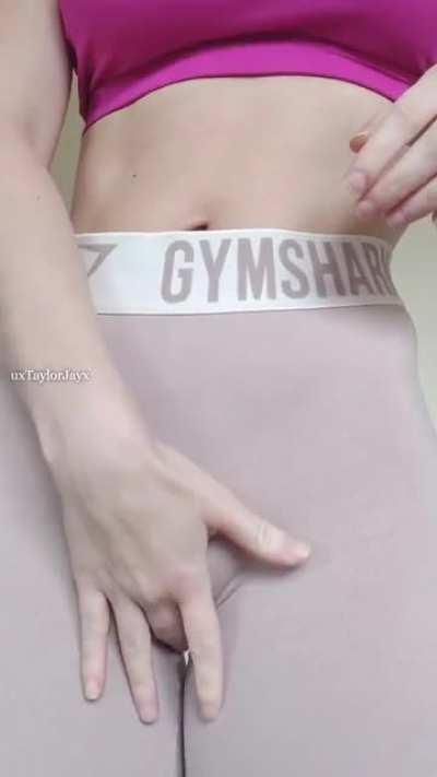 Oops these yoga pants end up showing me off a bit too much at the gym