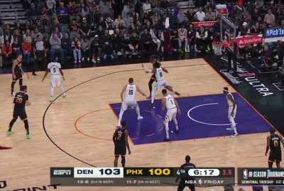 [Highlight] All possessions where Kevin Durant was defended by Peyton Watson. He went 1-8 from the field and 6-6 from the line. 8 Points on 36.4 TS%