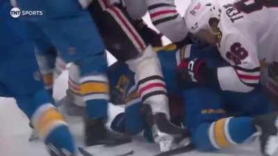 Frank Nazar blows by Jake Neighbors to score the goal and then gets tackled by him afterwards