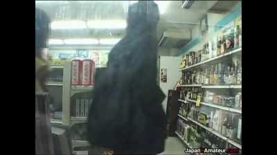 Japanese Girl Giving A Blowjob And Getting Fucked Inside A Convenience Store