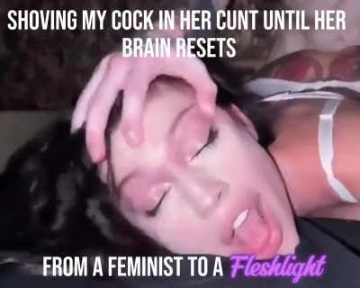 This fucktoy may lack brains but she feels amazing to use