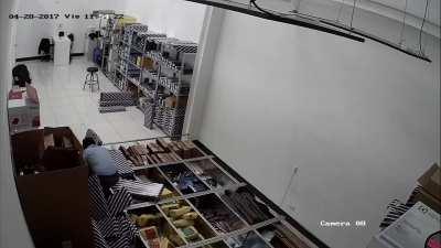 WCGW if shelves are not attached to the wall