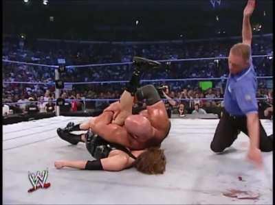 A-Train pins Steph's tits and slaps them after.