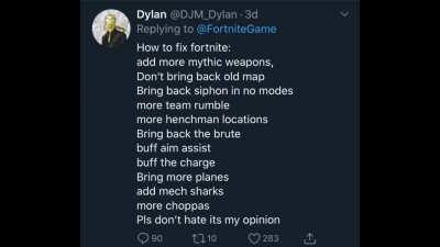 Fortnite’s twitter comment section be like