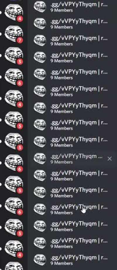 discord doesn't limit how many times/how fast you can be added to group chats, and as a result I've been targeted multiple times and I instantly get added fo about 50 group chats.