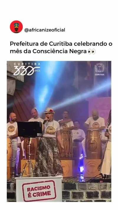 Prefeitura de Curitiba comemorando o dia da consciência negra. 👀