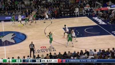 [Highlight] Rudy plays smothering D on the perimeter to force Boston into using a timeout.