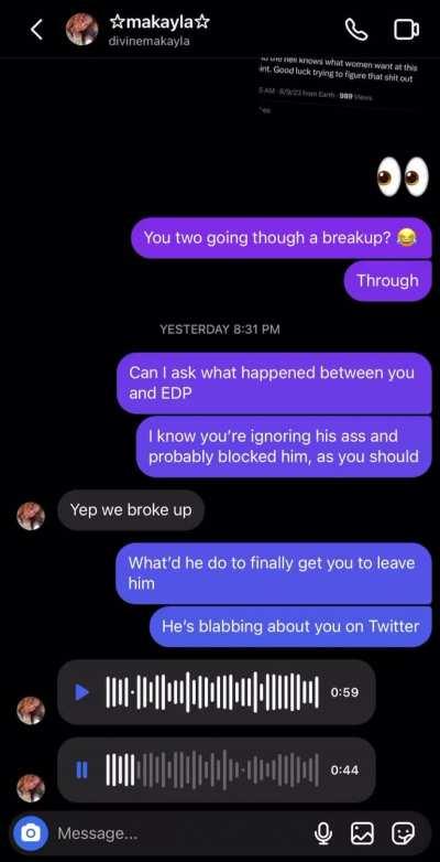 EDP’s fake “girlfriend” finally comes forward about pretending to be into him. The truth is out, EDP.