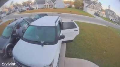 Woman's lovely day is ruined as she gets attacked by a bobcat. Husband chases it with a gun.