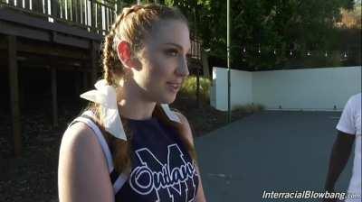 Your sister is so frustrated of being called the loser's sister that she took matters into her own hands with your bullies, or in this case, her face