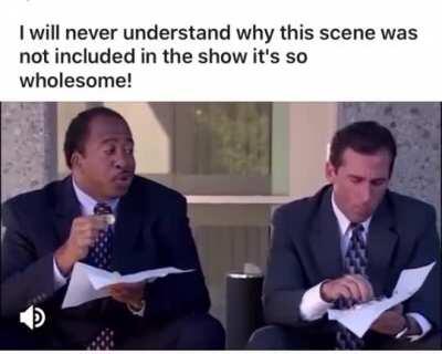 The most wholesome scene didn't make the cut