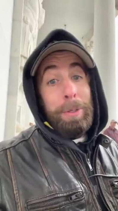 Domestic terrorist brags that he stole a cop's shield during the MAGA attack on the Capitol