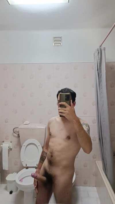 Brincar um pouco antes do duche