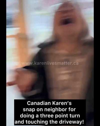 Three point turn turns into crazy Karen’s on the attack! Imagine having Karen neighbors like these two… 🤭