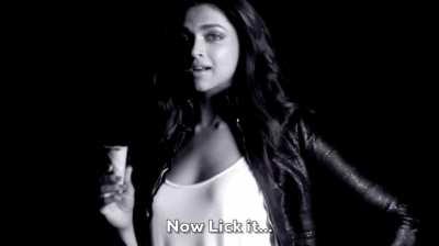 Deepika Padukone explaining how she likes to lick it 😝