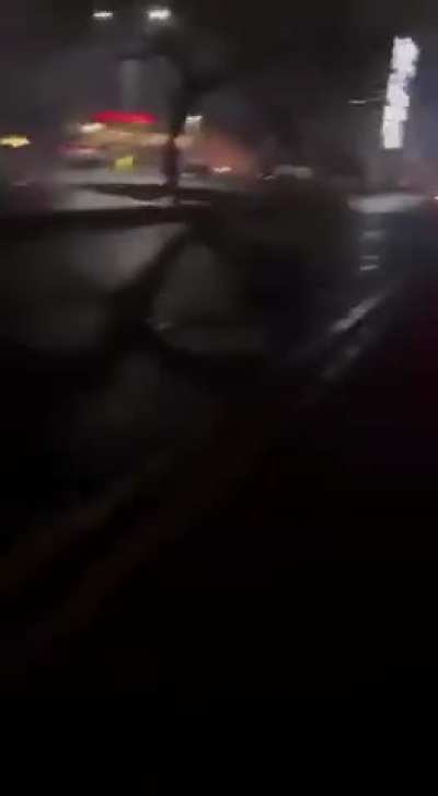 Close view of the airplane crash in Philadelphia