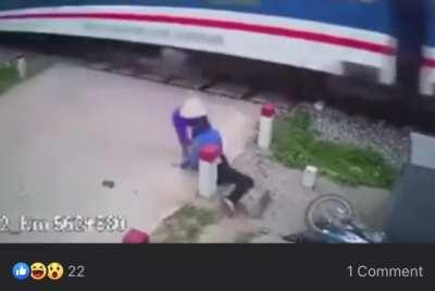 Motorcycle vs train