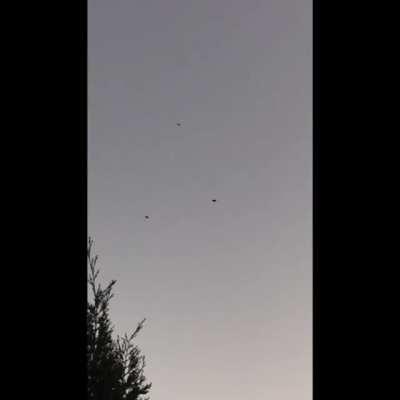 UFO's in triangular formation over Beirut, Lebanon