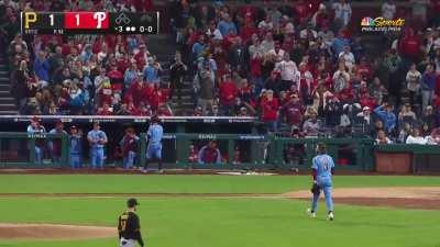 Bryce Harper is ejected by Angel Hernandez, throws his helmet into the seats