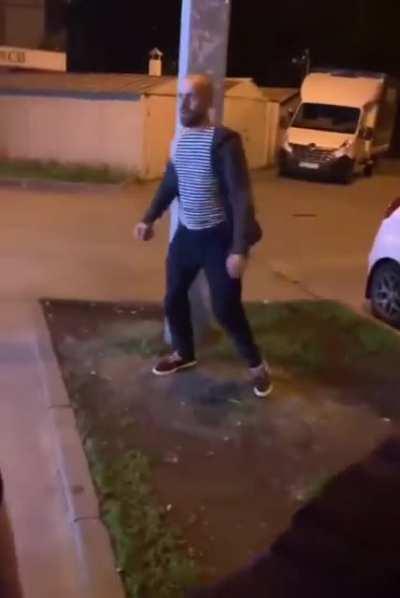 2 guys argue then one of them pulls a grenade in Russia