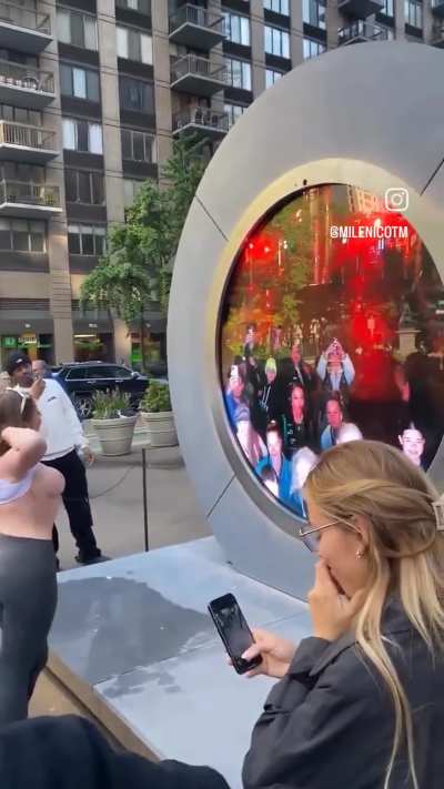 Portal between NY and Dublin