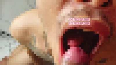 BIG loads in him mouth!!