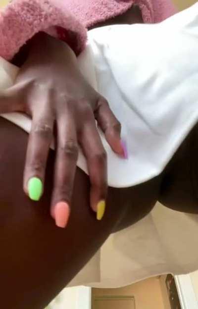 I never wear panties under skirts. How is the view? 😜