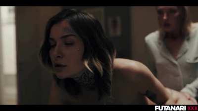 Anal stretching by real futanari 