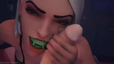 Ashe And Futa Mercy Halloween (BaronStrap) [Overwatch]