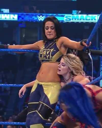 sasha and bayley smothering alexa bliss