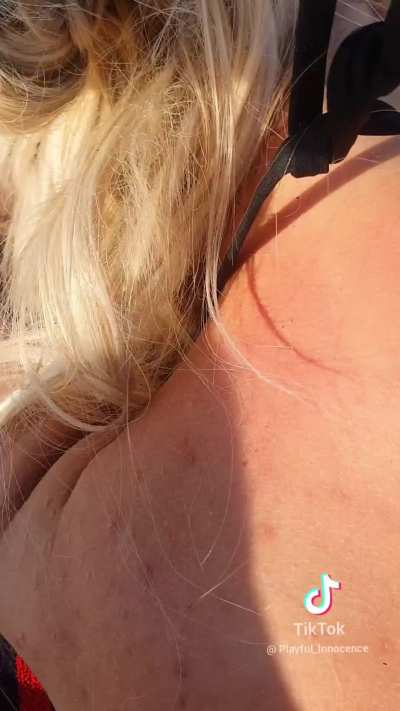 Bikini pull beach prank