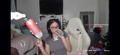 Jadeli Rosa drinks water very sexy