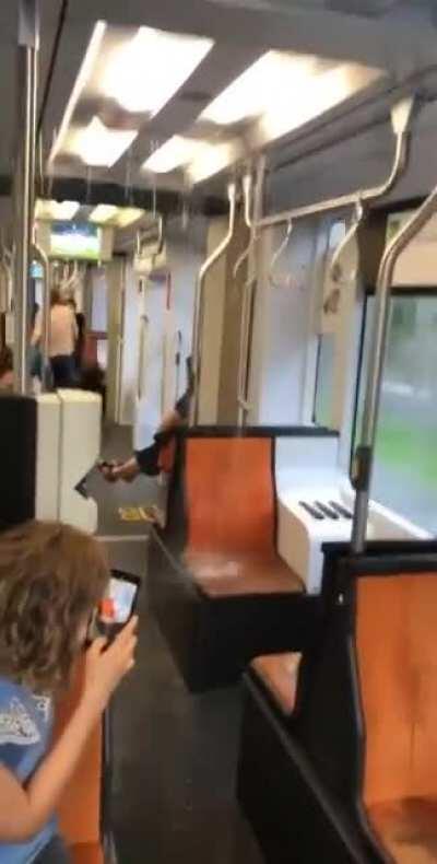 Öffis in Graz. In der U-Bahn passiert sowas ned (nicht meins)