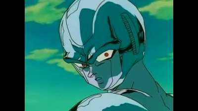 Cooler catches Goku in the Instant Transmission 