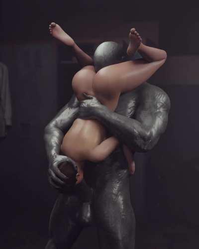 Moira Burton getting her throat swabbed by Mr.X (avstral)