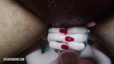 FPOV- HIs BBC looks perfect covered in spit