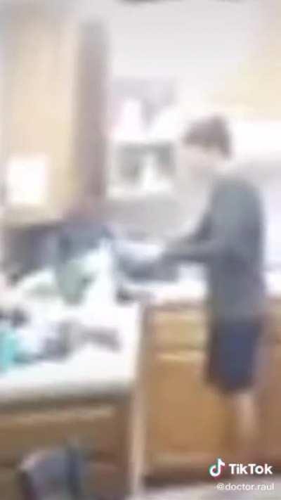 “The toaster is on fire”