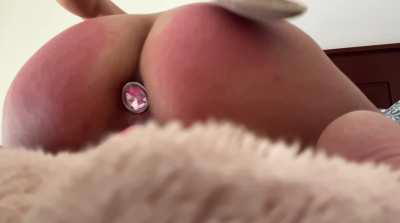 2300 Spanks with wooden spoon, she definitely can take a lot more