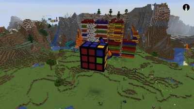I made a working Rubik's Cube that solves itself using the Create Mod