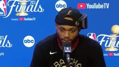 The exact moment it hit Bruce Brown. 💍