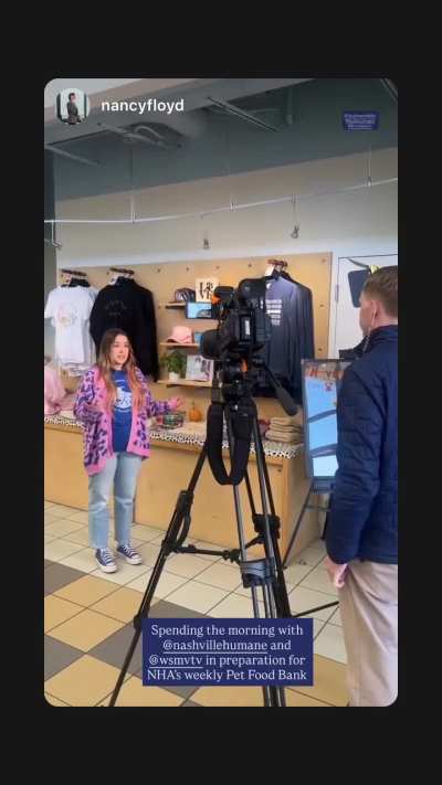 NHA & WSMV4 TV. Pet Food Bank. November 12th 2025. IG Story