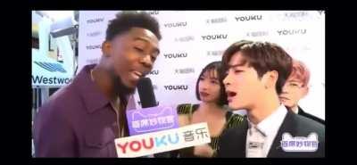 Chinese woman in the back thought he was rapping