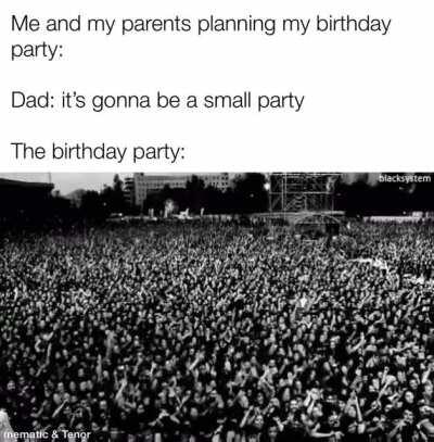 The parties would be so big when I was younger, all my families cars parked up and down the street