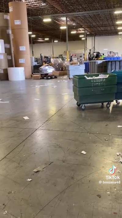 Laid off worker destroys warehouse inventory with forklift