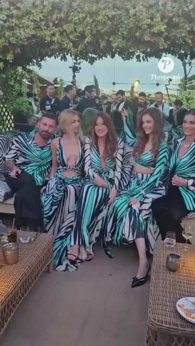 Stella Maxwell, Carla Bruni, Barbara Palvin Sprouse and Grace Elizabeth at the 2025 Roberto Cavalli Dinner 