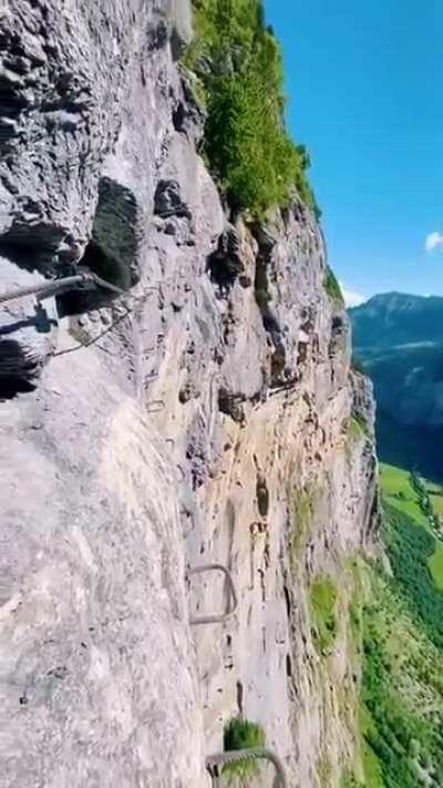 The swiss alps on a sunny day