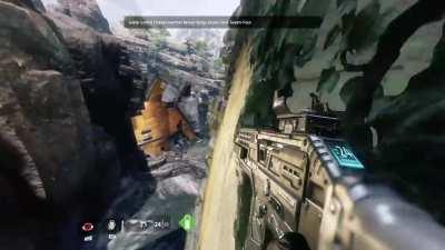 The drone blocked me